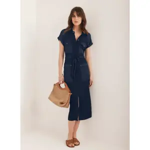 Mint Velvet Navy Utility Midi Dress